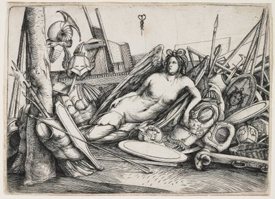 Victory Reclining Amid Trophies by Jacopo de Barbari