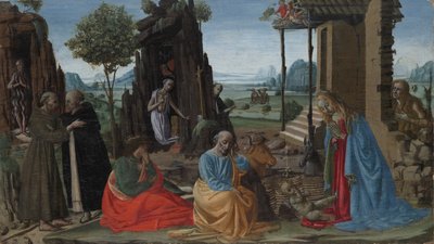 The Mystical Nativity by Jacopo del Sellaio