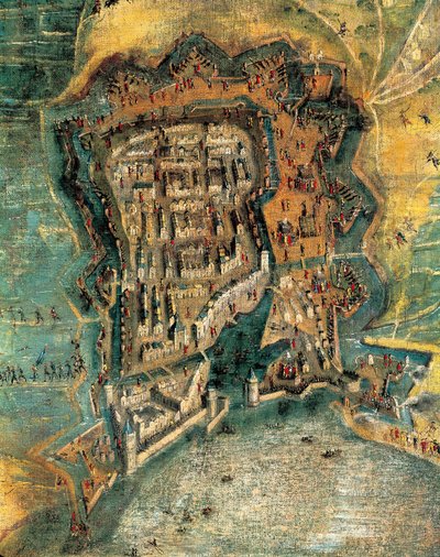 Siege of La Rochelle by Jacques (after) Callot