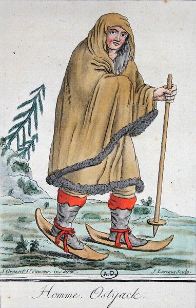 Ostyak Man on Skis by Jacques (after) Grasset de Saint Sauveur
