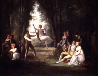 The Swing by Jacques Antoine (circle of) Vallin