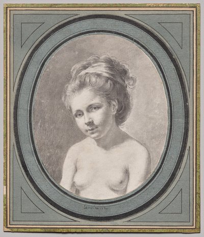 Bust of a Nude Woman by Jacques Antoine Marie Lemoine