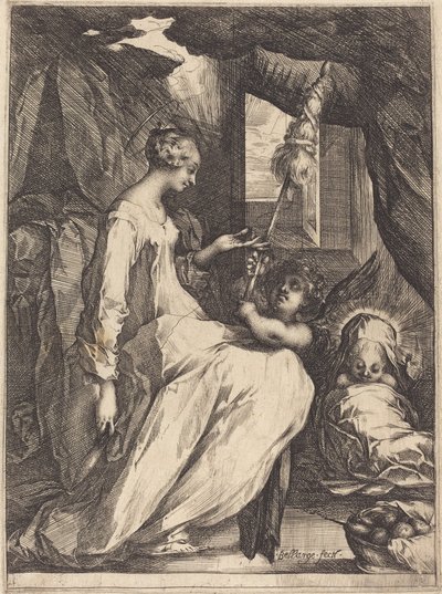 The Madonna Spinning by Jacques Bellange