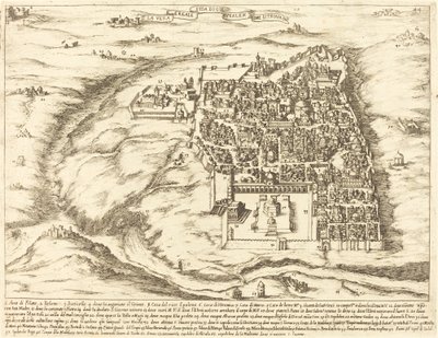 Aerial View of the City of Jerusalem by Jacques Callot