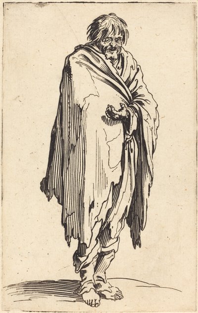 Beggar with Bare Head and Feet, c.1622 by Jacques Callot