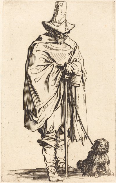 Beggar with Dog by Jacques Callot