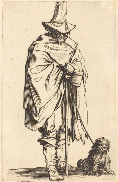 Beggar with Dog by Jacques Callot