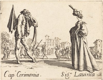 Cap. Cerimonia and Siga. Lavinia by Jacques Callot