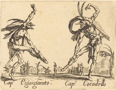 Cap. Esgangarato and Cap. Cocodrillo by Jacques Callot
