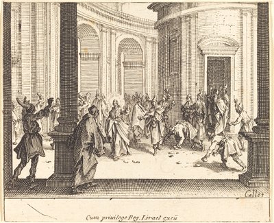 Christ and the Woman Taken in Adultery by Jacques Callot