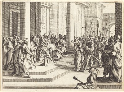 Christ and the Woman Taken in Adultery by Jacques Callot