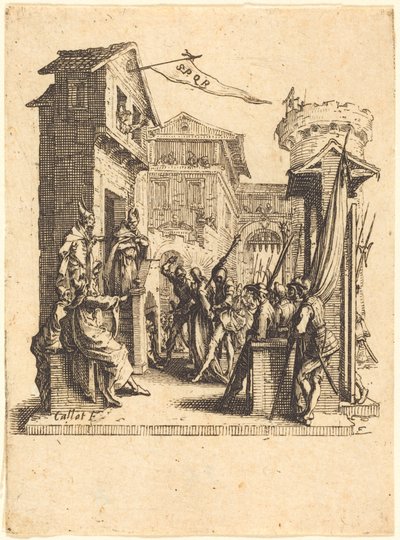 Christ before Caiaphas by Jacques Callot