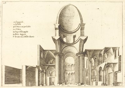 Cross-Section of a Church by Jacques Callot