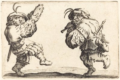 Dancers with Flute and Tambourine by Jacques Callot