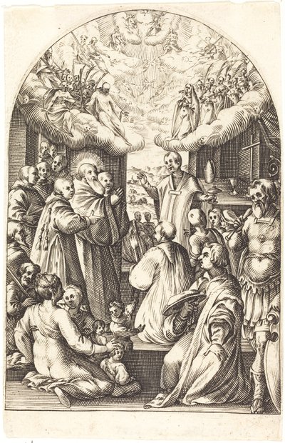 Death of Saint Benedict by Jacques Callot