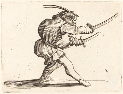 Duellist with Two Sabers by Jacques Callot