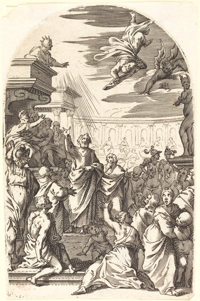 Fall of Simon the Magician by Jacques Callot