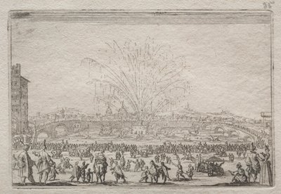 Fireworks on the Arno by Jacques Callot
