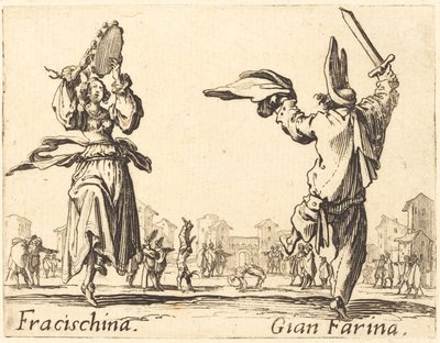 Fracischina and Gian Farina by Jacques Callot