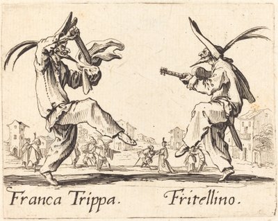 Franca Trippa and Fritellino by Jacques Callot
