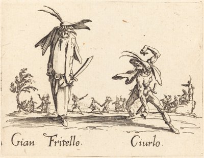 Gian Fritello and Ciurlo by Jacques Callot