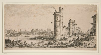 The Pont Neuf, Paris by Jacques Callot