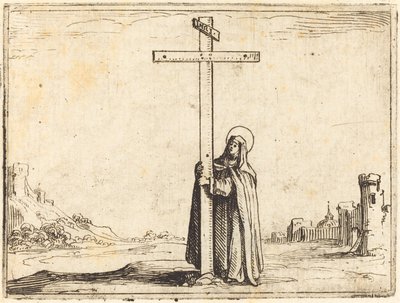 Nun Embracing the Holy Cross by Jacques Callot