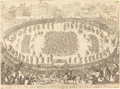 One of the Infantry Combats by Jacques Callot