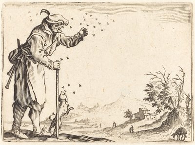 Peasant Attacked by Bees by Jacques Callot