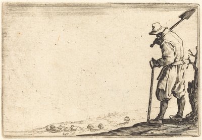 Peasant with Shovel on His Shoulder by Jacques Callot