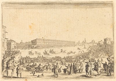 Piazza Near the Porta al Prato by Jacques Callot