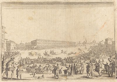 Piazza Near the Porta al Prato by Jacques Callot