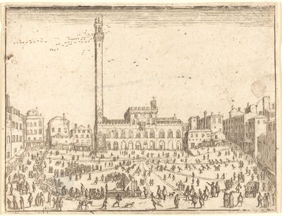 Piazza Publicca, Siena by Jacques Callot