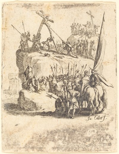 Raising of the Cross by Jacques Callot