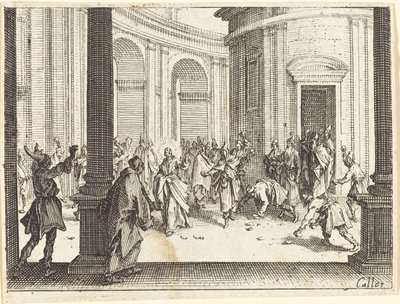 Stoning of Jesus, 1635 by Jacques Callot