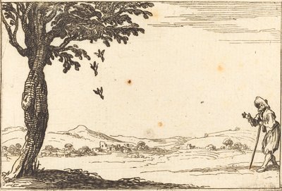 The Crow and Her Young by Jacques Callot