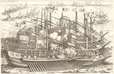 The First Naval Battle by Jacques Callot