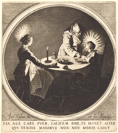 The Holy Family at Table by Jacques Callot