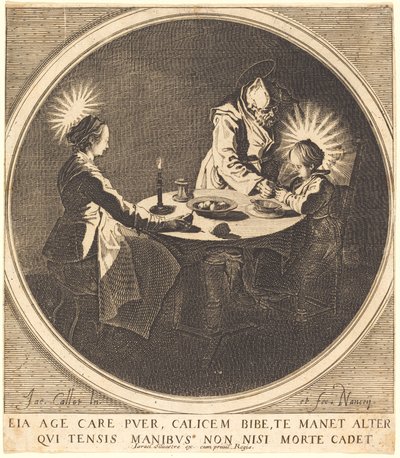 The Holy Family at Table by Jacques Callot