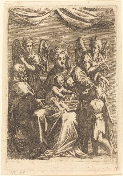 The Holy Family with Two Angels by Jacques Callot