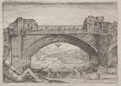The Ponte Vecchio, Florence by Jacques Callot