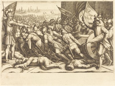 The Re-embarkation of the Turks by Jacques Callot