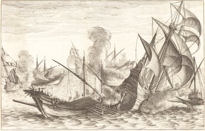 The Second Naval Battle by Jacques Callot