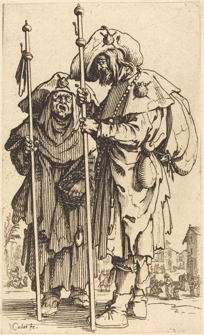 The Two Pilgrims by Jacques Callot