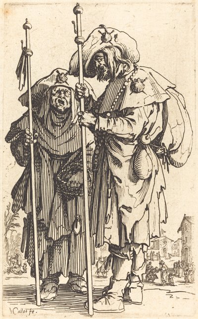 The Two Pilgrims, c. 1622 by Jacques Callot