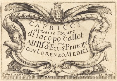 Title Page for "The Capricci" by Jacques Callot