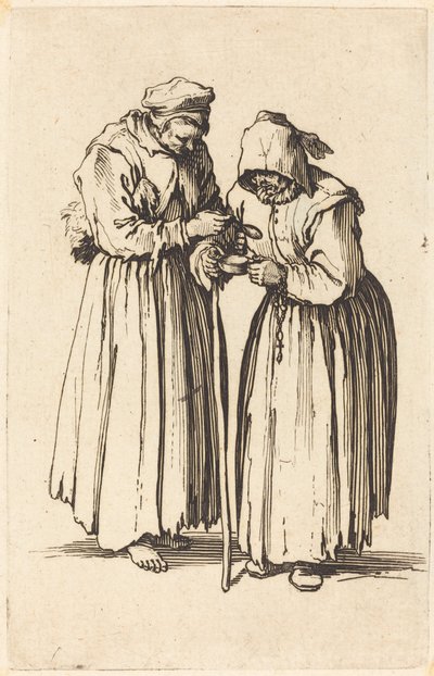 Two Beggar Women by Jacques Callot