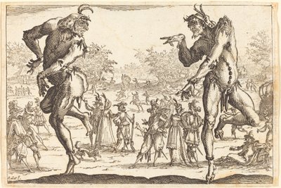 Two Zanni by Jacques Callot