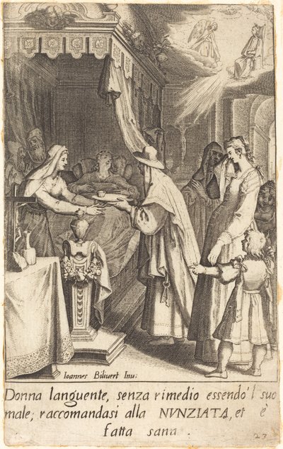 The Cured Sick Person by Jacques Callot after Giovanni Bilivert