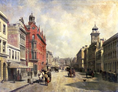 View of Queen Street, Auckland by Jacques Carabain